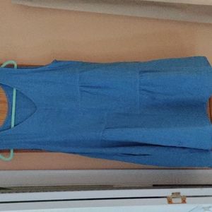Cut Loose sea blue linen dress. New. Size medium. Divine!